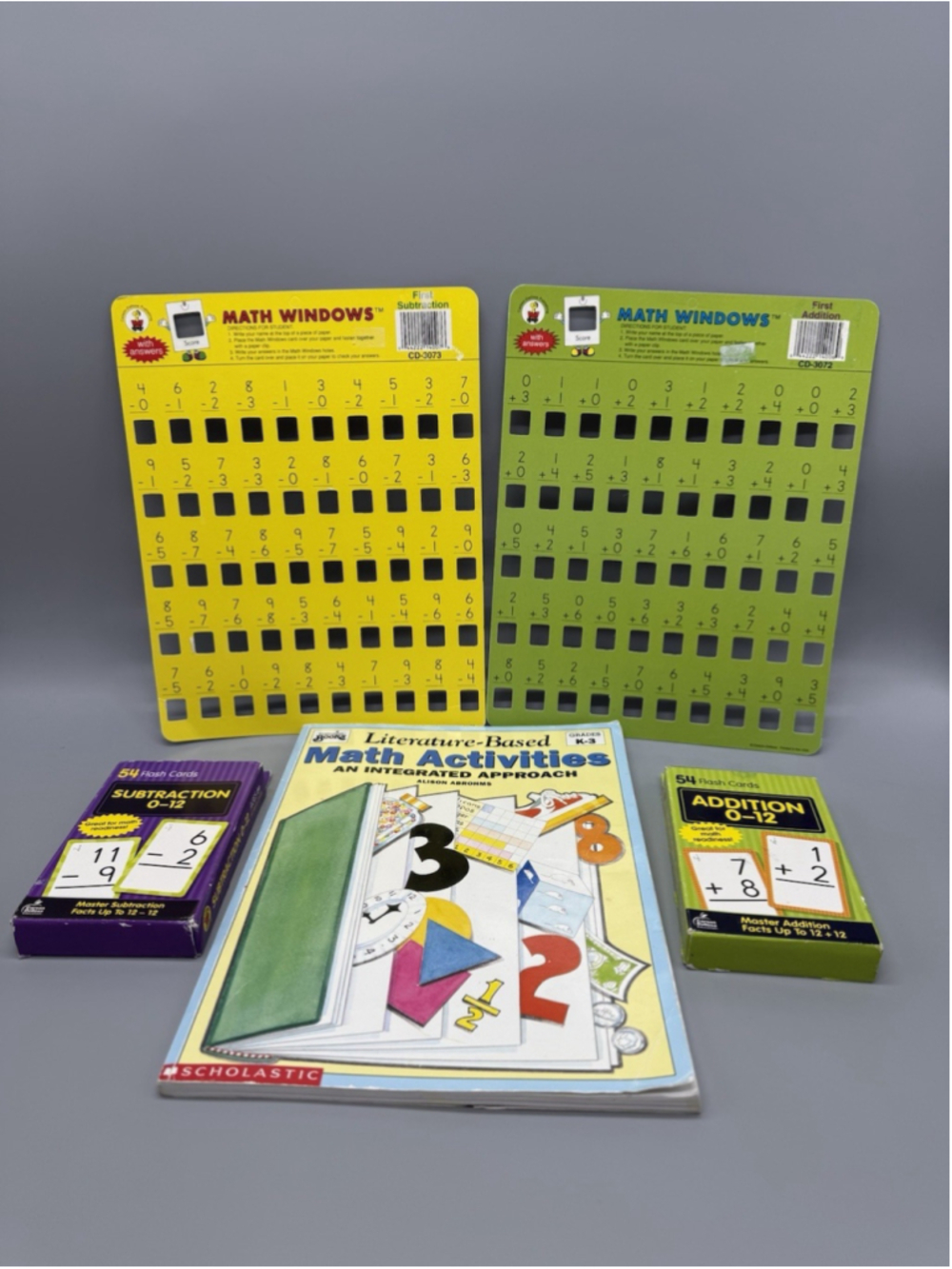 Early Math Bundle K-3: Scholastic Literature Book, Math Windows & Flash Cards